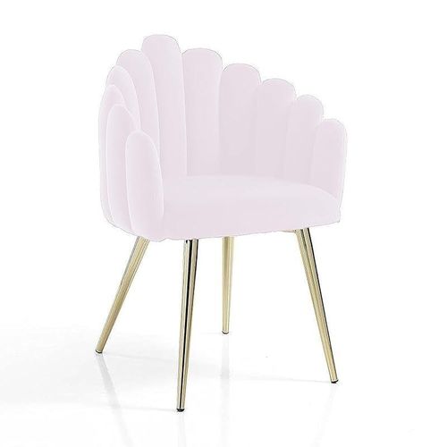 Angela Luxury Velvet Accent Chair - White
