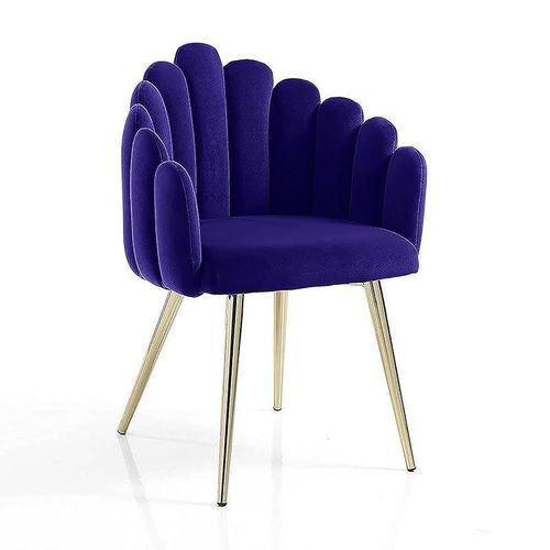 Angela Luxury Velvet Accent Chair - Blue
