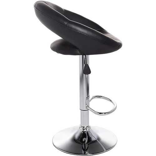 360 Round Adjustable Swivel Bar Stool - Black