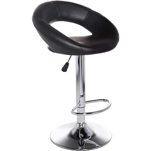 360 Round Adjustable Swivel Bar Stool - Black