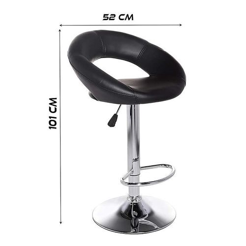 360 Round Adjustable Swivel Bar Stool - White