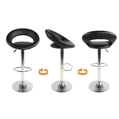 360 Round Adjustable Swivel Bar Stool - White