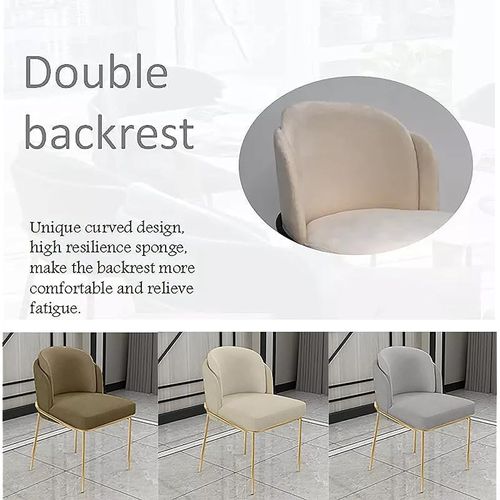 Angela Modern Luxury Velvet Dining Chair - Dark Grey