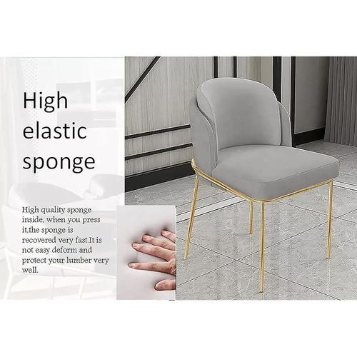Angela Modern Luxury Velvet Dining Chair - Dark Grey