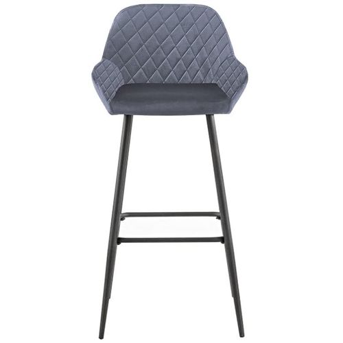 Angela Modern High Pub Stool - Dark Grey