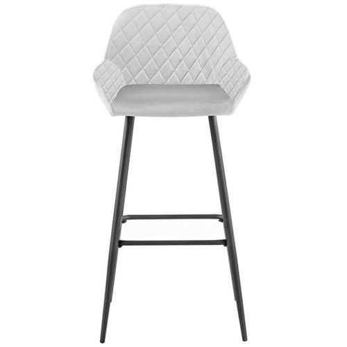 Angela Modern High Pub Stool - Light Grey