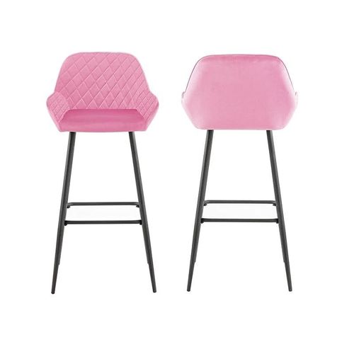 Angela Modern High Pub Stool - Pink