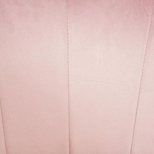 Angela Flower Design Velvet Visitors Living Room Chair - Pink