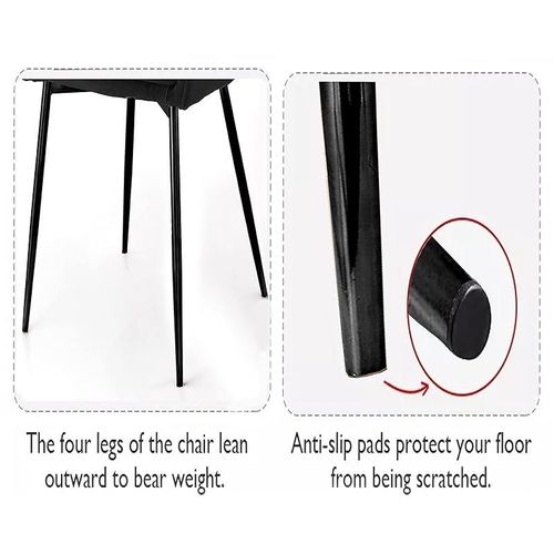 Angela Soft Velvet Seat And Back With Metal Legs Dining Armchair - Light Grey