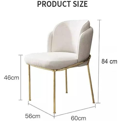 Angela Modern Luxury Armless Dining Chair - Beige