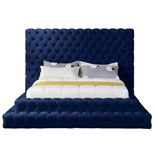 Meridian Hand Tufted Velvet 160X200 Queen Bed/ Blue
