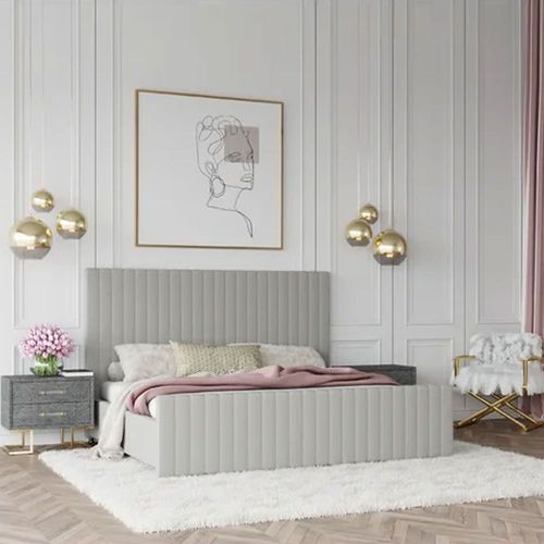 Zayden Upholstered Low Profile Platform 160X200 Queen Bed 