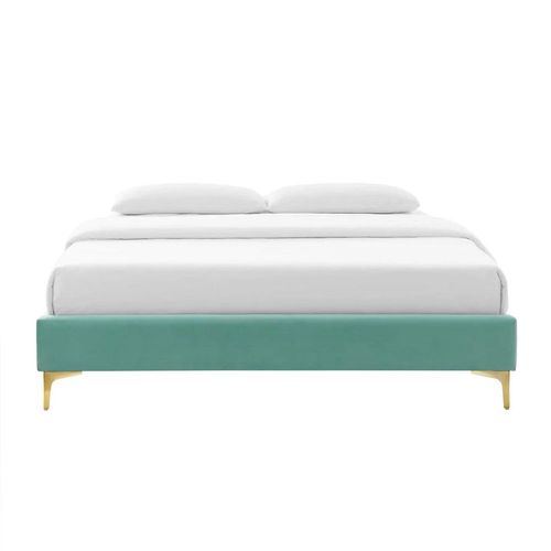 Sutton Velvet 160X200 Queen Bed /Teal