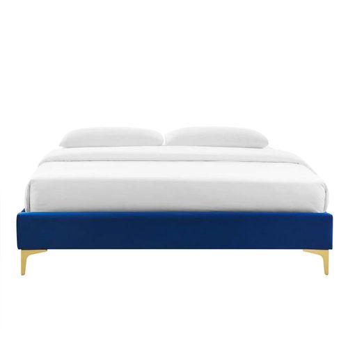 Sutton Velvet 160X200 Queen Bed /Navy Blue