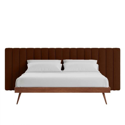 Megane Channel Tufted 160X200 Queen Bed /Brown