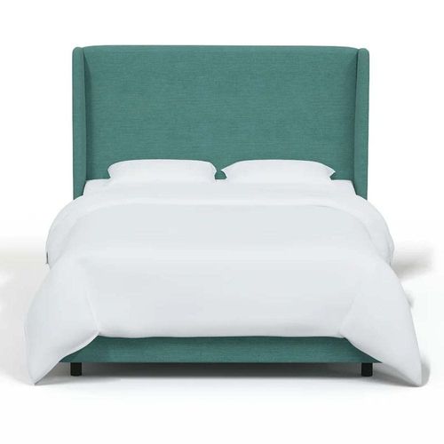 Goodrich Velvet Upholstered 160X200 Queen Bed/Teal 