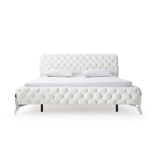 Vienna Velvet 160X200 Queen Bed /White