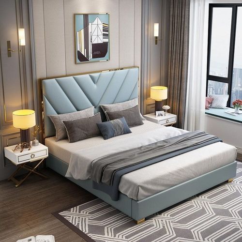 Gilma PVC Luxury Upholstered 160X200 Queen Bed 
