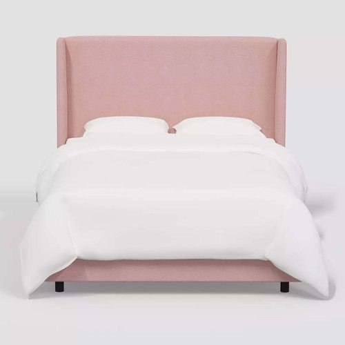Goodrich Velvet Upholstered 200X200 Super King Bed/Pink 