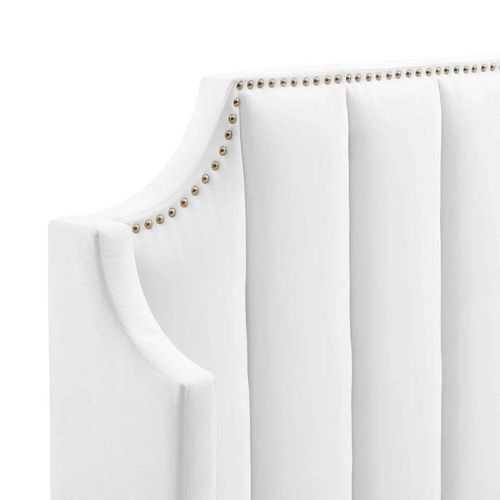 Daniella Channel Tufted 200X200 Super King Bed/White 