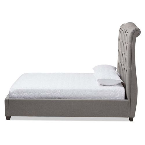 Shannon Upholstered Platform 200X200 Super King Bed  /Grey