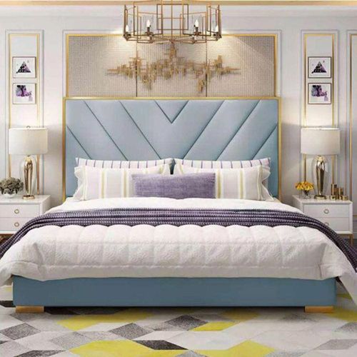 Gilma PVC Luxury Upholstered 200X200 Super King Bed 