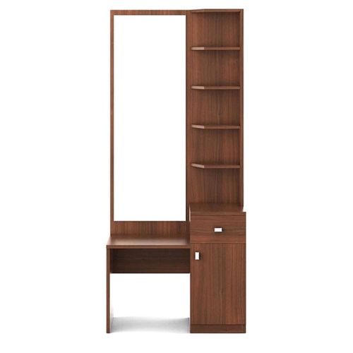 Kosmo Premium Dressing Unit with Mirror-Walnut Brown