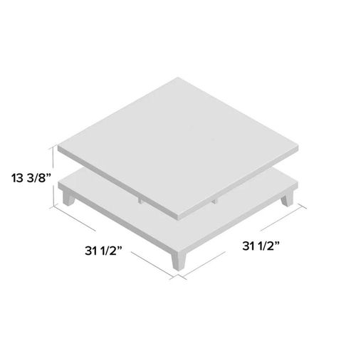Cuffie Coffee Table with Storage-White