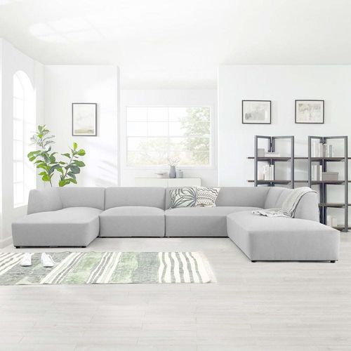 Eliza Fabric Sectional Sofa-Ivory