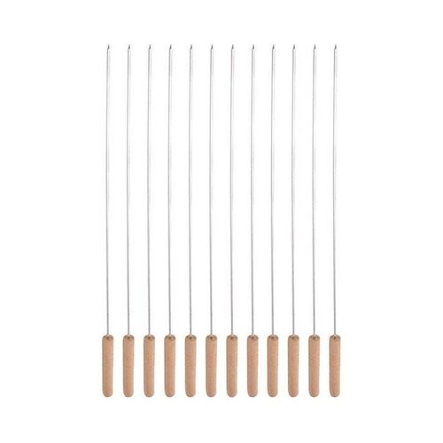 Bbq Skewers Set Of 12 Beige-Silver
