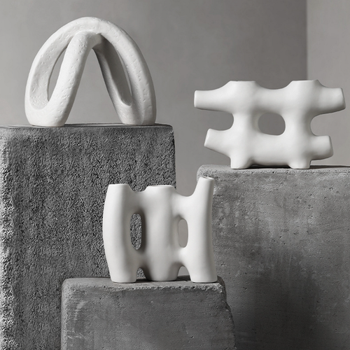 BLISS VIE ABSTRACT CERAMIC VASE-HASHTAG