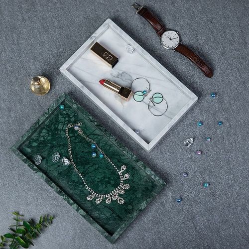 BLISS VIE MARBLE TRAY-WHITE