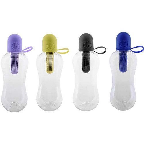 Bobble BPA-Free Classic Plastic Water Bottle, Soft Touch Carry Cap, Replaceable Carbon Filter (18.5 Oz) - Lavender