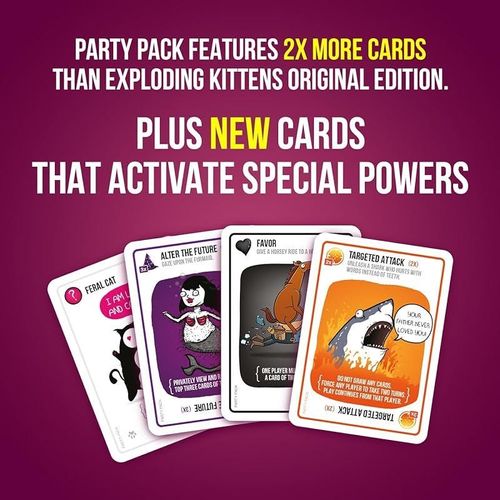 Exploding Kittens Party - A Russian Roulette Card Game - 2-10 Players