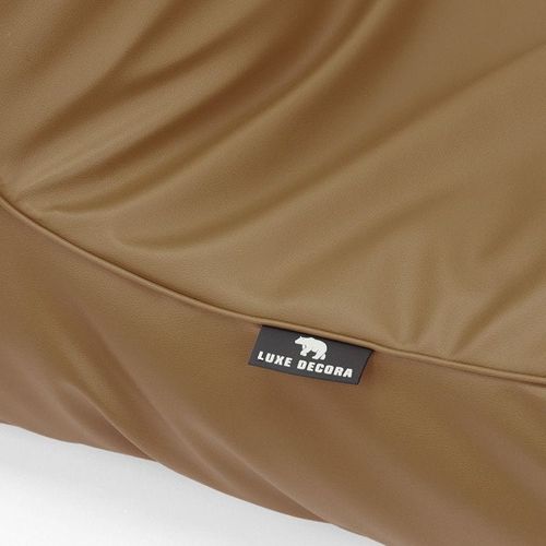 Luxe Decora Sereno Recliner Lounger Faux Leather Bean Bag With Filling (Large) - Brown