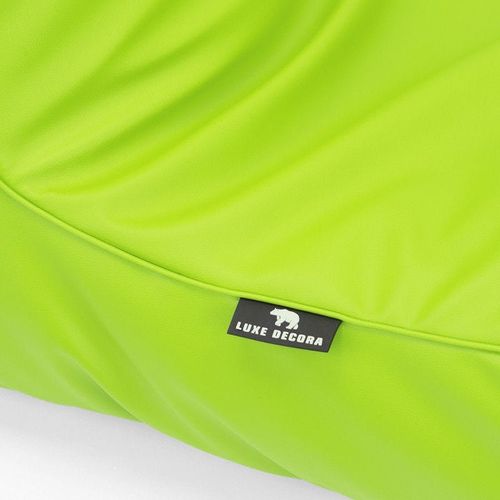 Luxe Decora Sereno Recliner Lounger Faux Leather Bean Bag With Filling (Large) - Green