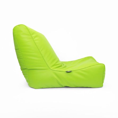 Luxe Decora Sereno Recliner Lounger Faux Leather Bean Bag With Filling (Large) - Green