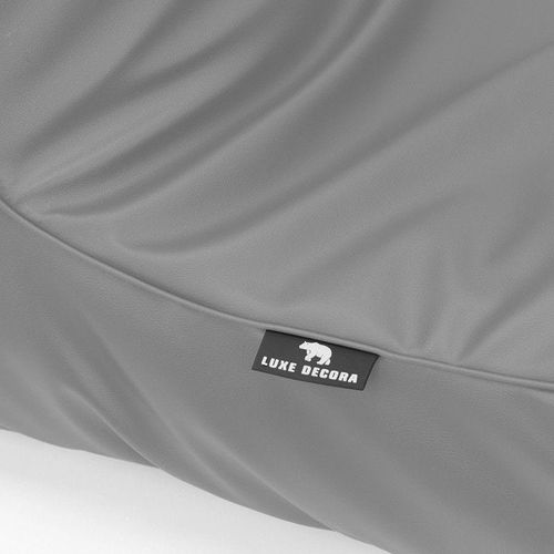 Luxe Decora Sereno Recliner Lounger Faux Leather Bean Bag With Filling (Large) - Grey