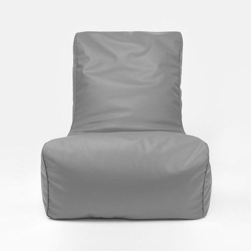 Luxe Decora Sereno Recliner Lounger Faux Leather Bean Bag With Filling (Large) - Grey