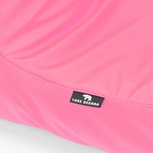 Luxe Decora Sereno Recliner Lounger Faux Leather Bean Bag With Filling (Large) - Pink