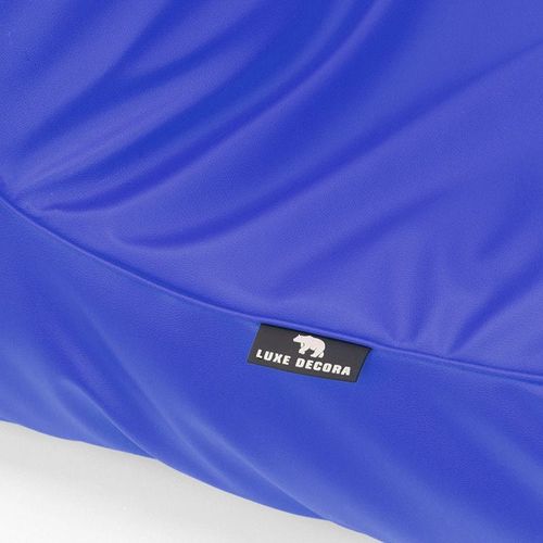Luxe Decora Sereno Recliner Lounger Faux Leather Bean Bag With Filling (Large) - Royal Blue