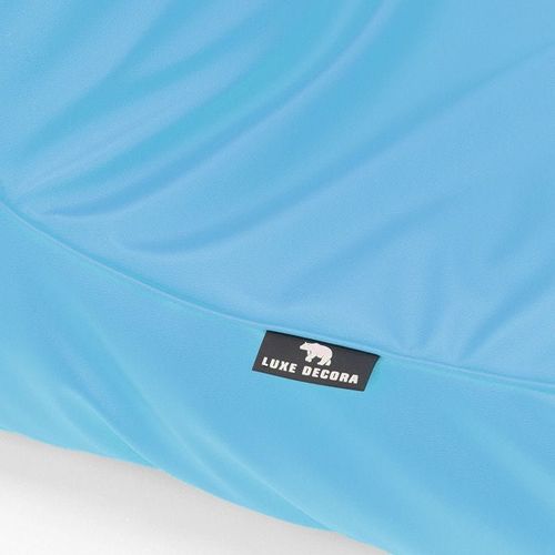Luxe Decora Sereno Recliner Lounger Faux Leather Bean Bag With Filling (Large) - Sky Blue