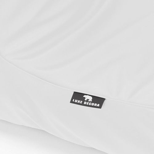 Luxe Decora Sereno Recliner Lounger Faux Leather Bean Bag With Filling (Large) - White