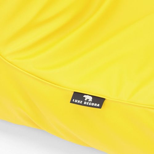 Luxe Decora Sereno Recliner Lounger Faux Leather Bean Bag With Filling (Large) - Yellow