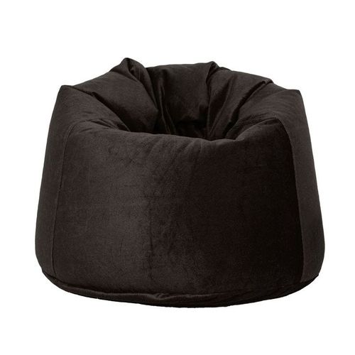 Luxe Decora Premium Suede Velvet Bean Bag With Polystyrene Beads Filling (Medium) - Coffee Brown