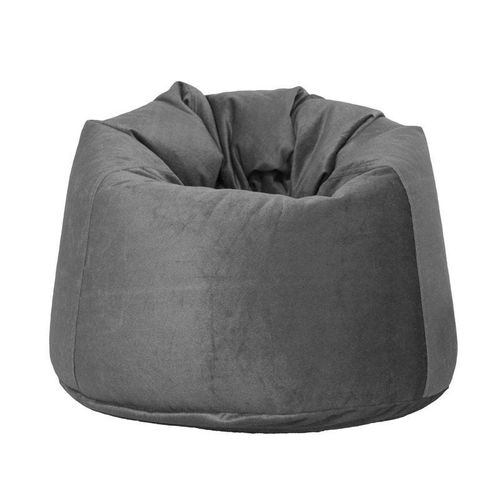 Luxe Decora Premium Suede Velvet Bean Bag With Polystyrene Beads Filling (Medium) - Light Grey