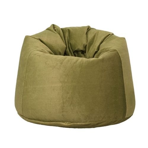 Luxe Decora Premium Suede Velvet Bean Bag With Polystyrene Beads Filling (Large) - Beige 