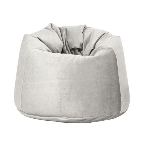 Luxe Decora Premium Suede Velvet Bean Bag With Polystyrene Beads Filling (Large) - Off White