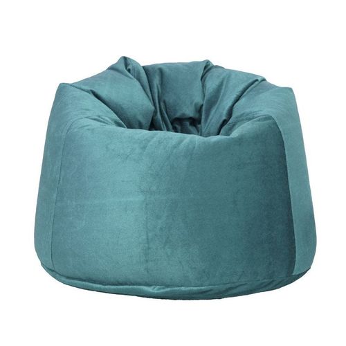 Luxe Decora Premium Suede Velvet Bean Bag With Polystyrene Beads Filling (Large) - Teal Blue