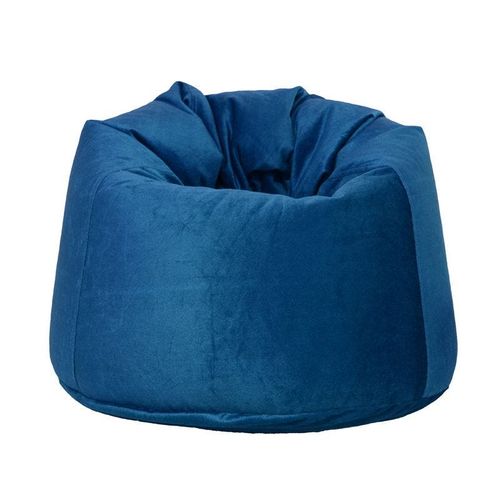 Luxe Decora Premium Suede Velvet Bean Bag With Polystyrene Beads Filling (X-Large) - Dark Blue